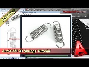 Autocad Tutorial 3D Spring Design Modeling Tutorial Practice Exercise 50