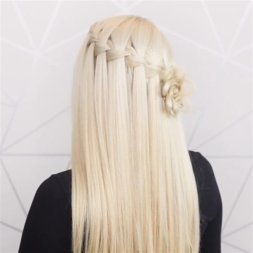 88K views · 841 reactions | The simple way to do a waterfall braid 懶 | Sweethearts Hair | Facebook