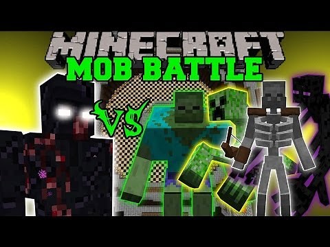 MUTANT OBSIDIAN GOLEM VS MUTANT ZOMBIE, CREEPER, ENDERMAN, & SKELETON - Minecraft Mob Battles - Mods