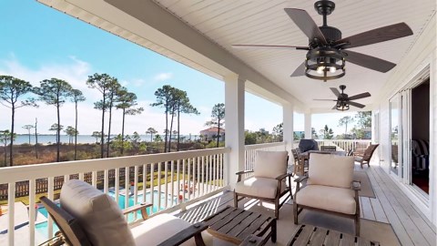 Farmhouse Rustic Ceiling Fan with Lights, 52 Inch Industrial Ceillng Fan Outdoor Ceiling Fan for Patio, Large Airflow Reversible Dual Finish Blades Rustic Fan for Indoor with Timing ​Function