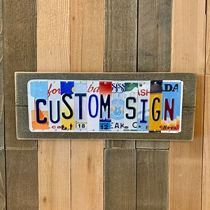 Custom License Plate Sign | Authentic License Plates | Custom Name Sign | Personalized Metal Art Wall Decor | Man Cave Decor - Etsy
