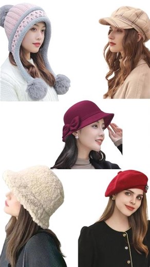 Winter Caps के 7 Types👒✨ ❄️ | Girls Fashion Caps Names | Trending Winter Style #shorts #viral