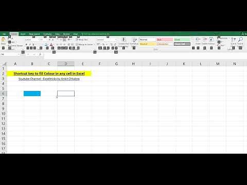 Shortcut key to fill Color in any cell in Excel #Shorts #Short