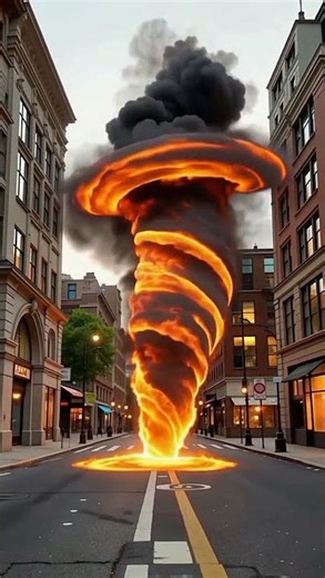 Fire Tornado: Street's Fiery Vortex