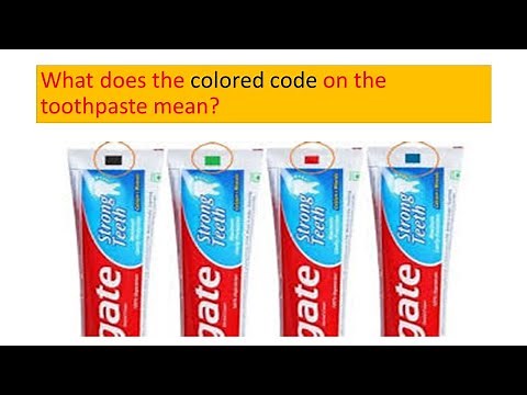 What does the colour code in toothpaste mean?