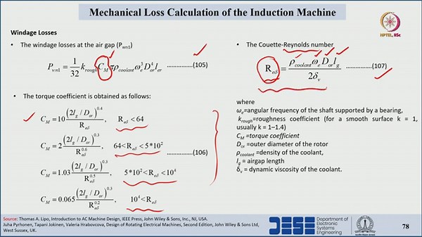 Lec 52 Loss Calculation of Induction Machine -2 and Performance Parameters of Induction Motor