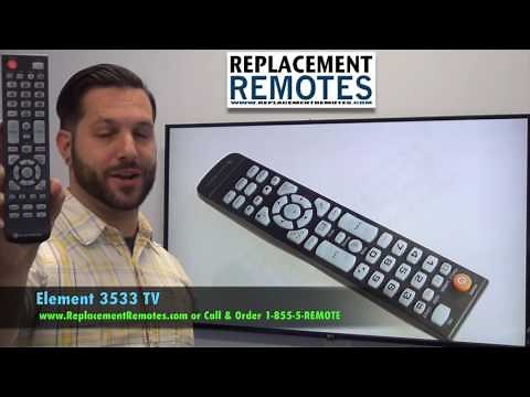 Element 3533 TV Remote Control - ELEFW195 ELEFT222 ELEFW247 ELEFW248 ELEFW328 ELEFT407 ELEFW504...