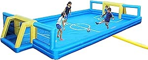 Sportspower Inflatable Soccer Field, Outdoor Soccer Arena for Kids,Multi