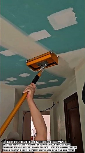 "Automatic Drywall Taping Tool for Ceiling Finishing – Level 5 Perfect Smooth Finish!"