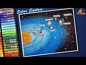 HOW TO DRAW SOLAR SYSTEM FOR KIDS STEP BY STEP | SCHOOL PROJECT | SCIENCE PROJECT