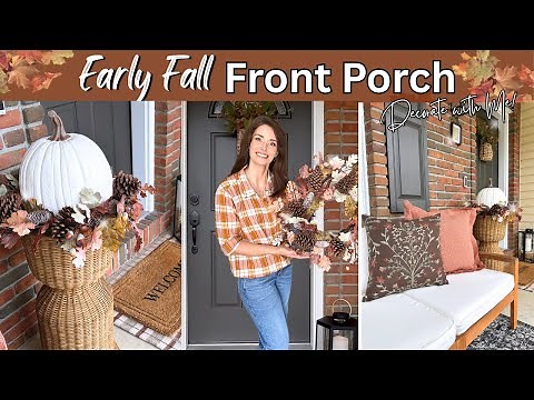 🍂Early Fall Front Porch Decorate & Clean With Me | Cozy Autumn Porch Decorating Ideas 2025