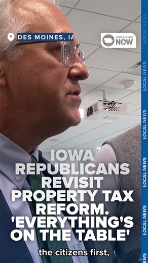 Governor Reynolds and Iowa Republican lawmakers held a roundtable Thursday to discuss property tax relief and efficiency in local government. Lawmakers say all options are on the table as they aim for long-term solutions. More details here: https://cbs2iowa.com/news/local/iowa-republicans-revisit-property-tax-reform-everythings-on-the-table | Iowa's News Now
