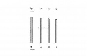 Threaded Rods - Free CAD Drawings