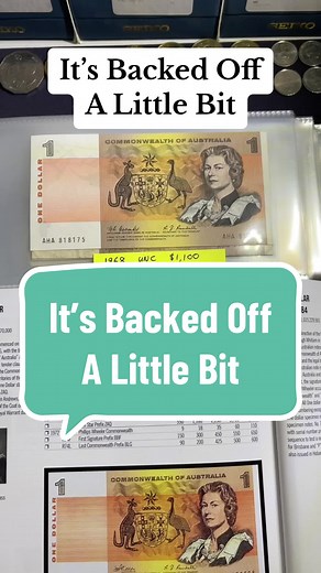 It’s Backed Off A Little Bit #banknote #$1 #history #collecting #banknotevalue