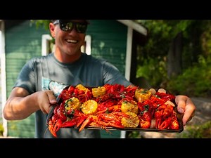 How To CATCH, COOK, AND CLEAN Rusty Crawfish (Invasive Species)