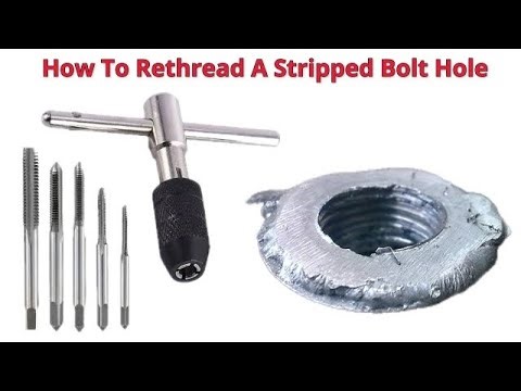 How To Rethread A Stripped Bolt Hole With A Tap. #howto