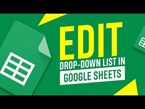 How to Add To or Edit a Drop-Down List in Google Sheets