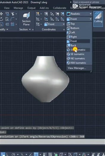 How to use revolve command in AutoCAD #righttecchdesign