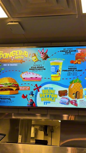 Trying @Burger King and SpongeBob collab #burgerking #spongebob #whopper #eating #mukbang