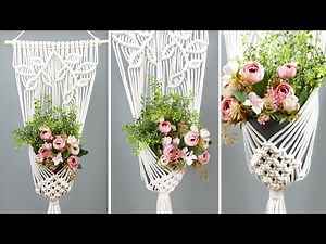 DIY Macrame Plant Hanger with Leaves | Flower Pot ideas