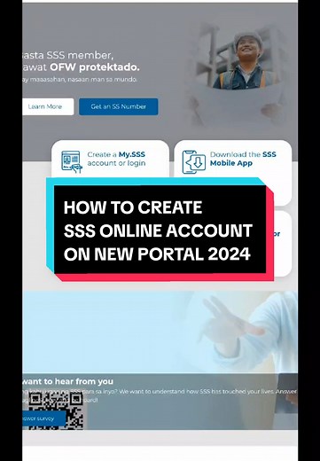 How to Create an SSS Online Account on the New Portal