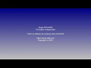 Cotation de surfaces dans AutoCAD et Création d'un tableau récapitulatif