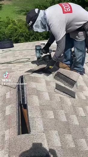 Roofing Techniques Demonstrated by a Professional