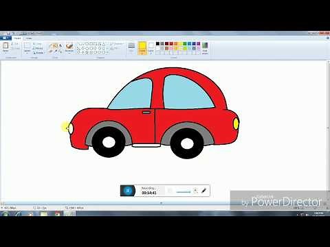 How to Draw Cartoon Car in Ms Paint | step by step Drawing tutorial | car with colour | Art Holidays