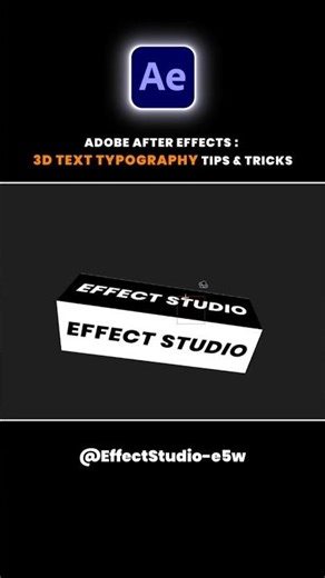 3d Text Typography in Adobe After Effects #viral #animation #adobeaftereffects