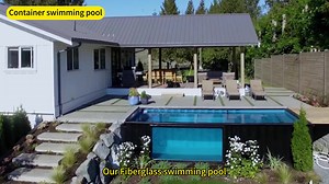 Outdoor Fiber Glass Shipping Container Pools House Above Ground Fiberglass 20ft 40 Feet Container Swimming Pool with Window