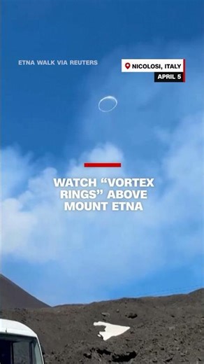 Watch "vortex rings" above Mount Etna