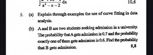(a) Explain through examples the use of curve fitting in data a... | Filo