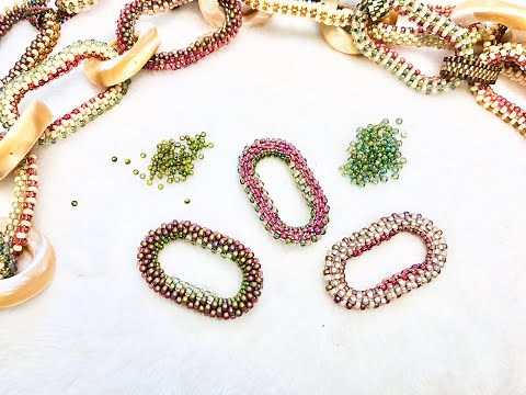 Bead Weaving Tutorial: 3D Peyote Stitch Oval Link
