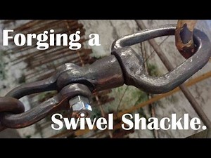 Making a forge-welded swivel-shackle.