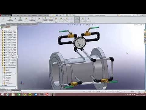 top down modelling in SolidWorks drawing a tube in an assembly