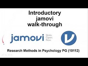 Introductory jamovi walk through