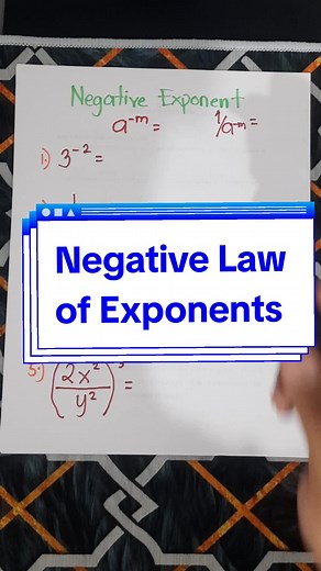Understanding the Negative Law of Exponents