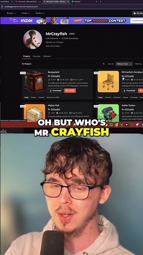 Controllable Mod: Exploring Minecraft with MrCrayfish! #shorts