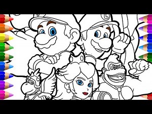 Drawing Super Mario Bros Coloring Pages