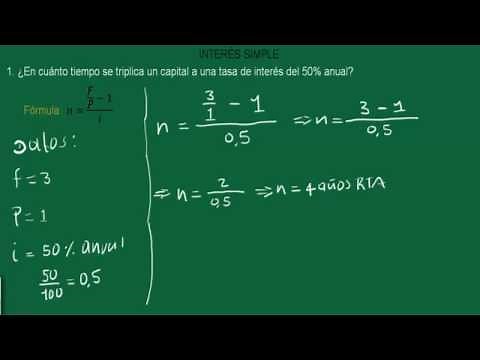 INTERÉS SIMPLE CÁLCULO DEL TIEMPO EN EL QUE SE TRIPLICA UNA INVERSIÓN - EJERCICIO 38.
