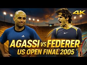 Roger Federer vs Andre Agassi - US Open Final 2005 | 4K Highlights