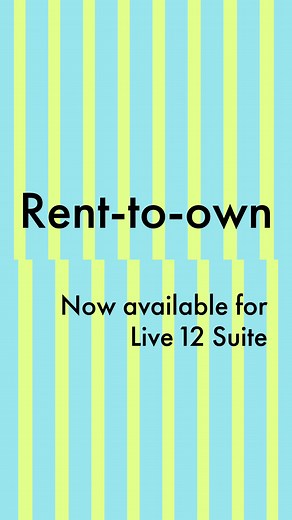 Rent-to-own Live 12 Suite to start making music without the upfront cost. Spread your payments over 24 months, with no extra charges and no endless subscription. | Ableton
