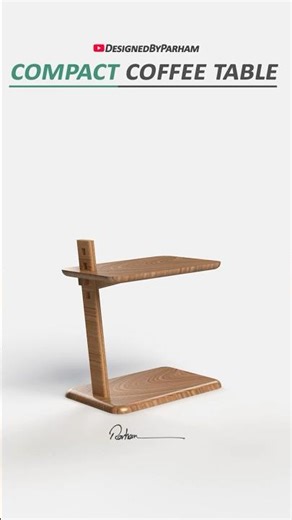 Compact Coffee Table — Minimal Wood Table Redesigned | Modern Furniture Design