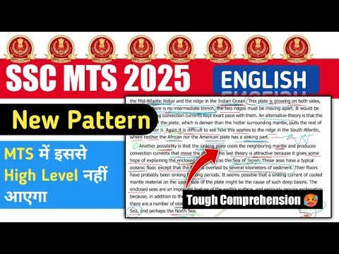 ssc mts 2025 english new pattern comprehension practice set