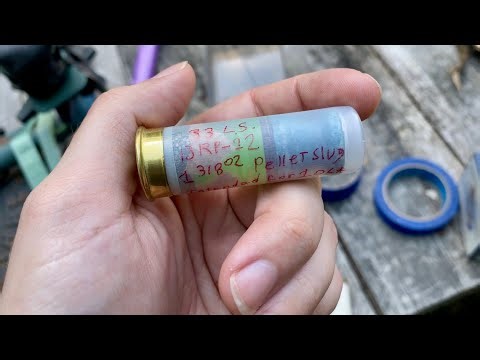 12GA 1 3/8 Ounce Powder Coated Pellet Slug Sent By A Viewer