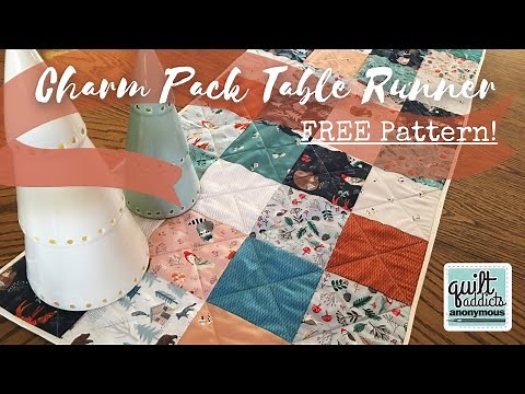 Charm Pack Table Runner FREE Pattern! Fast & Beginner-Friendly Quilt Tutorial