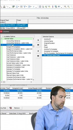 A Simple P6 Layout for doing Earned Value