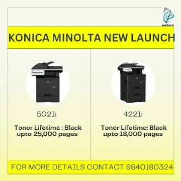 Konica Minolta Bizhub new launches 5021i and 4221i | comparison vedio | detailed explanation 💯