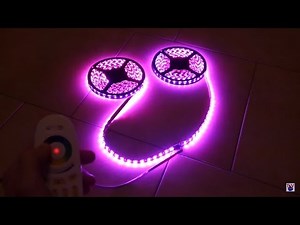 LED strips 12m wlan RGB controller Fernbedienung 5050 SMD 60LED pro m review unboxing