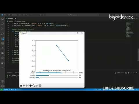Interactive Pendulum Simulation with Python | Real-Time Adjustments Using Matplotlib!